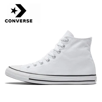 

Original Converse Chuck Classic All Star men and women unisex Skateboarding sneakers Daily Leisure Light White flat canvas Shoes