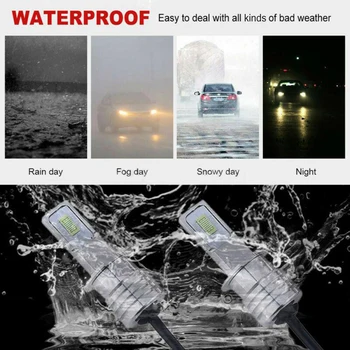 

Universal DC 12-24V 2pcs H3 LED 3570 SMD Chips 8000K Ice Blue Fog Light DRL Driving Lamp Bulb Car Styling Accessories