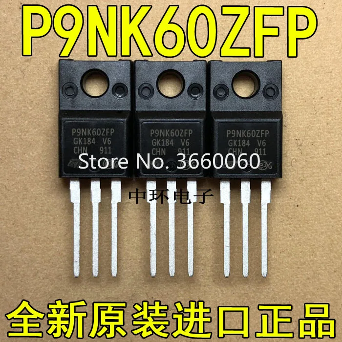 

10pcs/lot P9NK60ZFP STP9NK60ZFP ST TO-220F 7A 600V