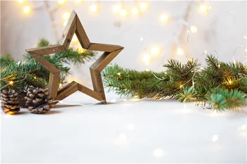

Vinyl Custom Christmas Photography Backdrops Prop flower and Wood Planks Photo Studio Background Q191030-65589