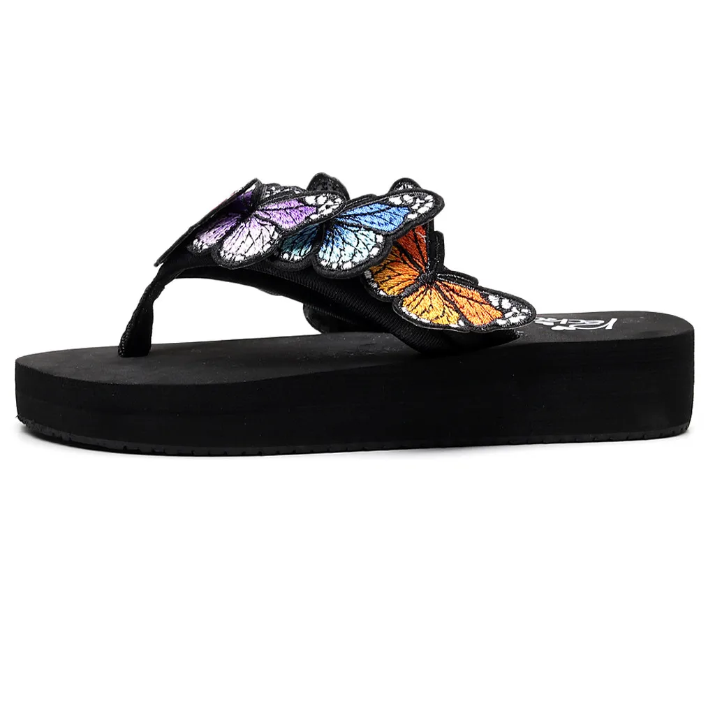 Butterfly Kids Indoor Slippers Toddler Girls Beach Wear Sandals Family Summer Home Flip Flops Baby Bohemian Casual Shoes