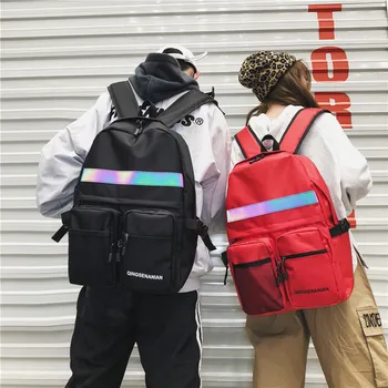 

Reflective Couple Backpack Large Capacity Waterproof For Outdoor Travel School Multifunction Casual Backpack