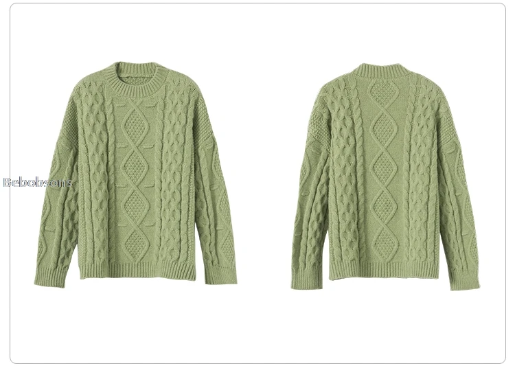 Дизайнерский свитер, модный однотонный Зимний толстый теплый высококачественный Женский пуловер с круглым вырезом, свитер, Повседневный пуловер