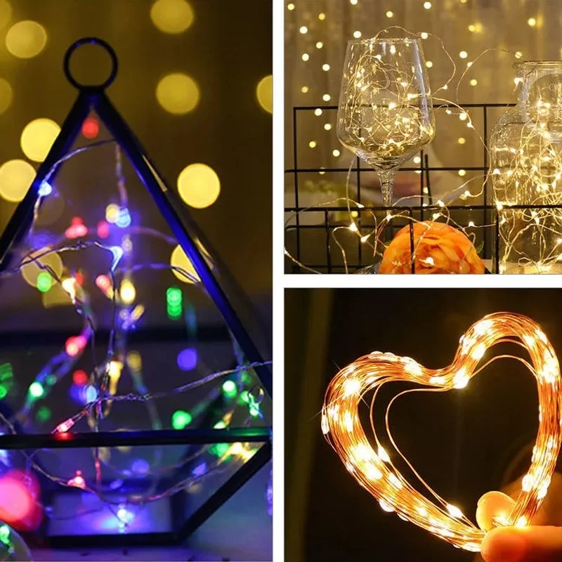 1/5/10M USB Fairy Lights Copper Wire Garland Light Waterproof LED String Lights for Christmas Wedding Party New Year Decoration