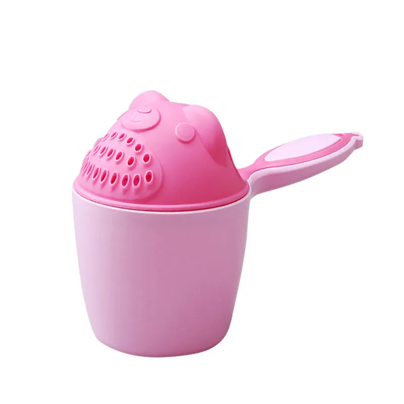 Pink Детские шампуневые чашки для малышей, детские чашки для купания, мультяшный медведь, кувшины для душа для детей, для мытья волос, чашки для купания, инструменты для малышей, Tasse - Цвет: Pink