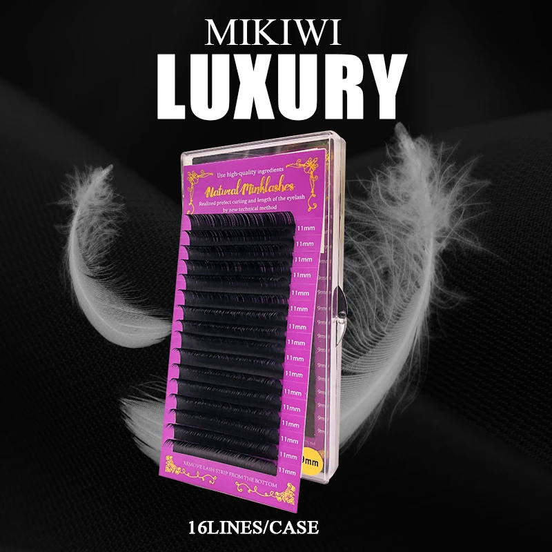 

MIKIWI 15mm mink lashes extension natural false eyelashes fake cнlios eyelash for beauty free shipping