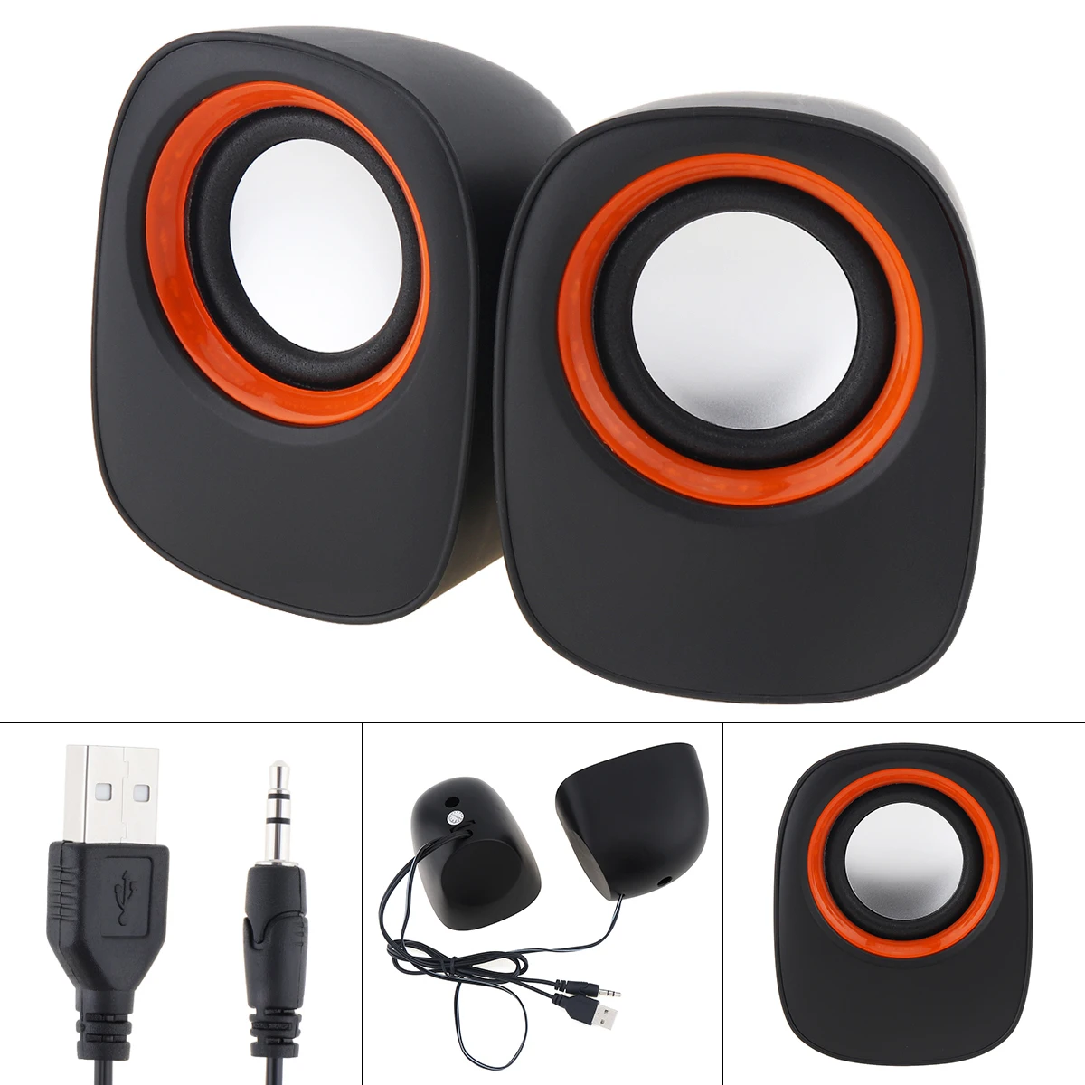 

D-05A Portable Speaker 5W Mini USB 2.0 Speakers with 3.5mm Stereo Jack/USB Powered for PC/Laptop/Phone caixa de som para pc