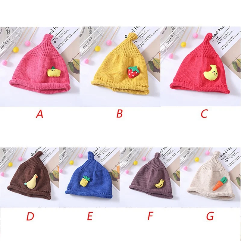 

Funny Cartoon Fruit Hats Children Warm Knitted Winter Hats For Girls Boys Warm Beanies Lovely Baby Caps
