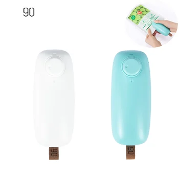 

90fun Portable Mini Sealer Home Heat Bag Plastic Food Snacks Bag Electric Sealing Machine Kitchen Storage Bag Clips