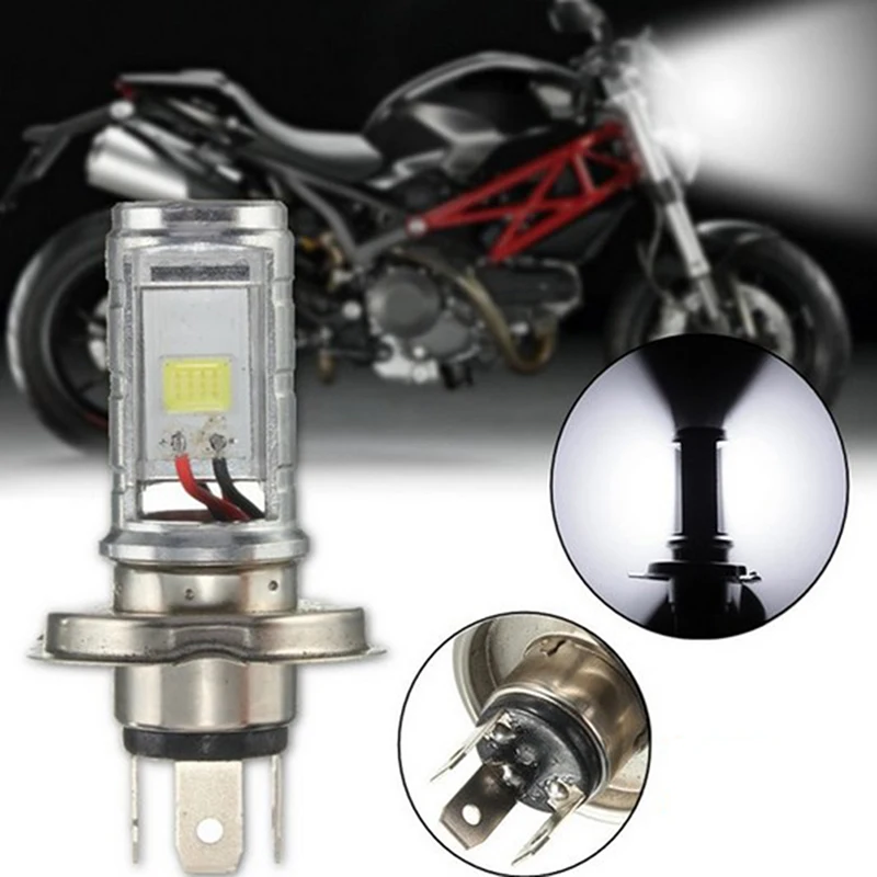 

1PCS 12W H4 Motorcycle COB Bulb LED Light Lamp Hi/Lo Beam Headlights Headlamp Front Light Bulb