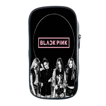

New BLACKPINK Jisoo Jennie Rose Lisa Pencil Case Students Boys Girls Bags High Quality Pencil Holder Beautiful Stationery Bag