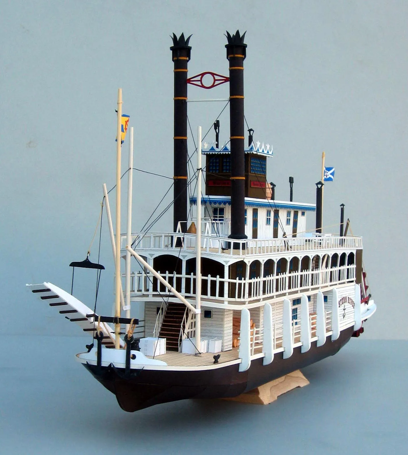 Mississippi Ming Wheel SteamShip Scanning Version 3D Paper Model DIY Handmade Toy 3d paper model,paper jigsaw puzzle