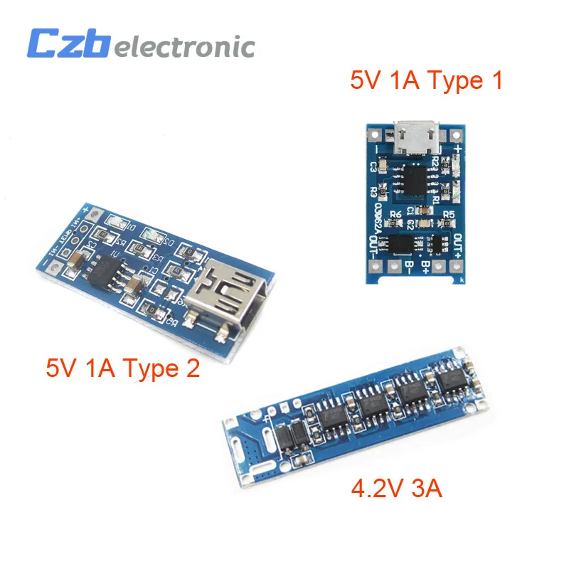 Micro USB 5V 1A 4 2 V 3A 18650 TP4056 модуль зарядного устройства литиевой батареи зарядная