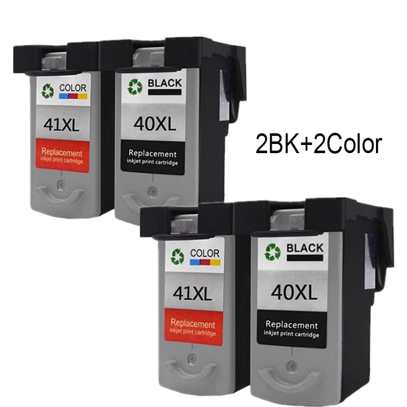 HTL PG 40 CL 41 чернильный картридж для совместимый Canon 40XL 41XL для Canon PIXMA iP2500 iP2600 iP1600 MX300 MX310 MP160 MP140 MP450 MP170