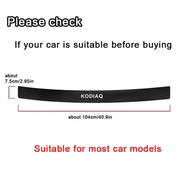 

Self-adhesive Car Stickers For Skoda Kodiaq Durable Trunk Rear Bumper Scratch Bar Protective Sticker Car Accessories 1Pcs