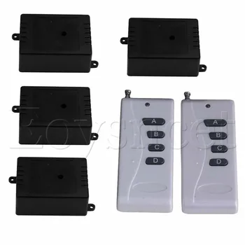 

1CH 433MHz Inching/Self-lock 2 ABCD-Key Remote Control 4 Receivers