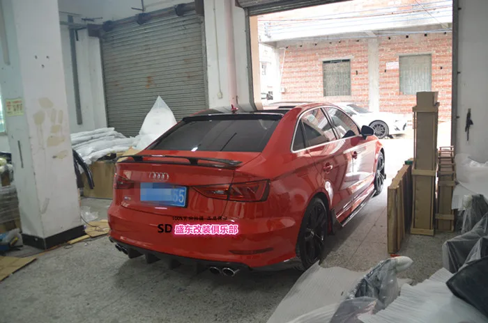 Подходит для AUDI A3 S3 RS3 углеродного волокна задний спойлер заднее крыло