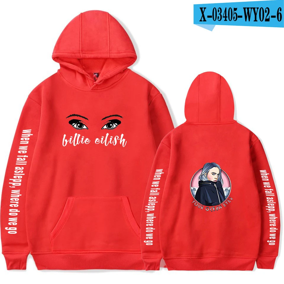 Новая Толстовка Billie Eilish, женская и Мужская Повседневная Толстовка, 2d-теплый популярный детский Модный пуловер в стиле знаменитостей розового и белого цветов - Цвет: As picture