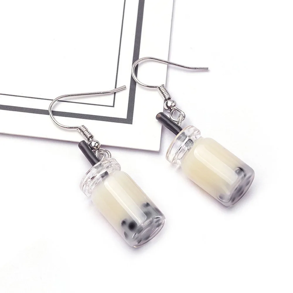 Creative Unique Drop Earrings Women Wine Bottle Bubble Tea Earring Personality Resin Milk Tea Drink Wine Bottle Earrings Funny Creative Unique Drop Earrings Women Wine Bottle Bubble Tea Earring Personality Resin Milk Tea Drink Wine Bottle Earrings Funny