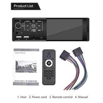 

1 Din Car Stereo Radio Touch Screen 4.1 inch Dual USB MP5 Player Bluetooth FM USB AUX SD Card Support Reversing Camera