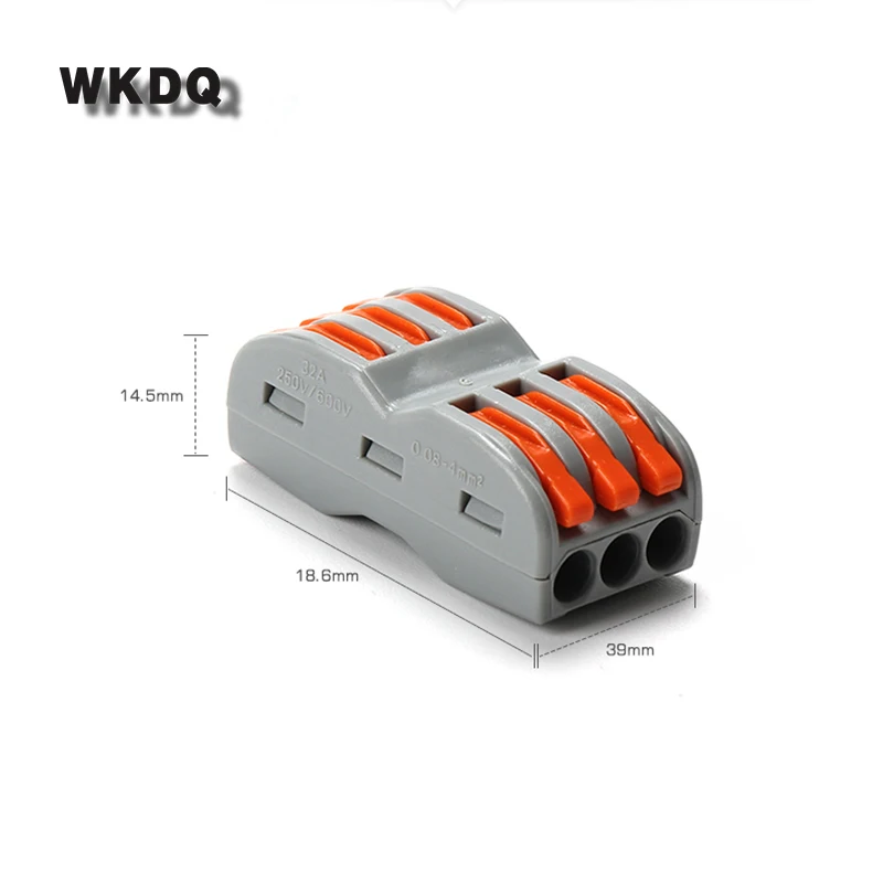 222-423 Push In Connector Compact wire Wiring Connector Terminal Block  Fast plastic terminator terminal block Connectors 20pcs