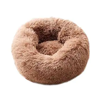 

Free ship Warm Fleece Dog Bed Round Pet Lounger Cushion For Small Medium Large Dogs & Cat Winter Dog Kennel Puppy Mat Pet Bed
