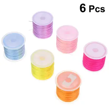 

6pcs Beading String Simple Durable String DIY Making Elastic Strands DIY Jewelry Accessories for Bracelet Necklace
