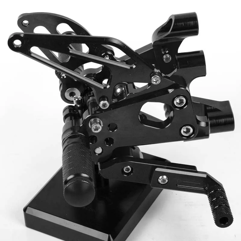 Черный SMOK педаль мотоцикла для Ducati 899 Panigale- Ducati 1199 Panigale 2012 Алюминиевый сплав Rearset подножки черный - Цвет: Черный