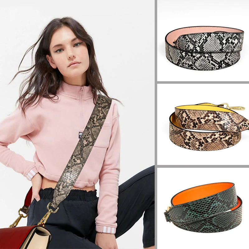 Correas De serpentina Para Bolso De piel De serpiente, asas Para bolso De hombro, accesorios, Correas Para Bolsos De 4cm|Piezas y accesorios para bolsos| - AliExpress