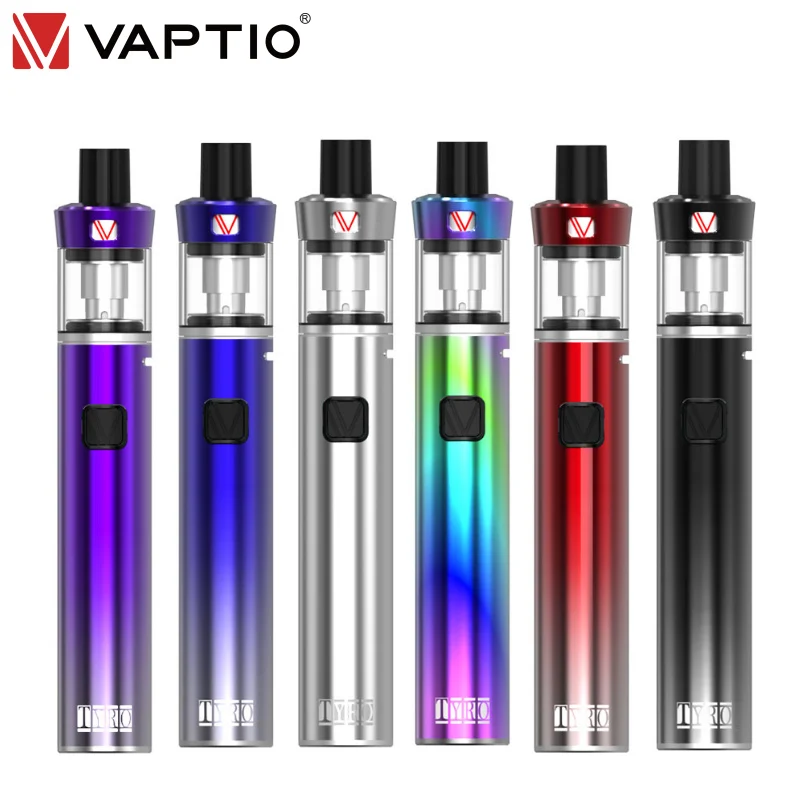 Подарочный 5pc Core! Vaptio TYRO Kit Vape pen 25 Вт Встроенный 1500 мАч мод Топ боковая Заправка 2 мл