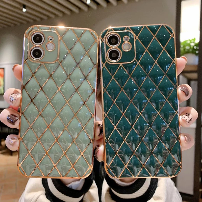 Luxury diamond bling plating Soft silicon Phone Case For iPhone 7 8 Plus X  XS XR MAX 11 Pro 12 MiNi SE sexy 10 back cover - AliExpress