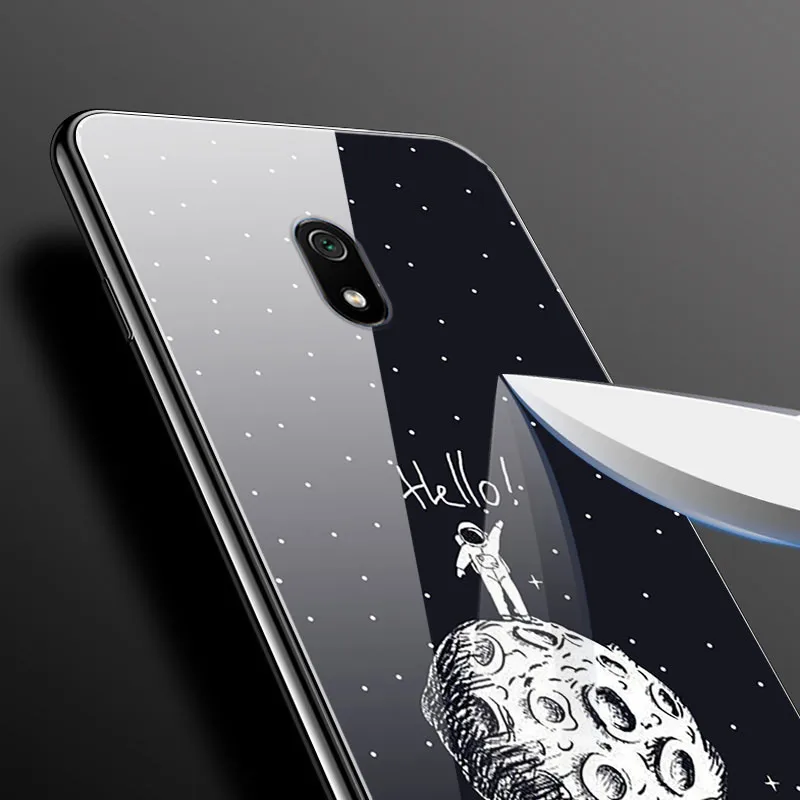 Для Xiaomi Redmi 8A чехол силиконовый бампер стекло твердая задняя крышка для Xiomi Redmi 8A чехол для телефона s защитные оболочки Fundas Redmi8A