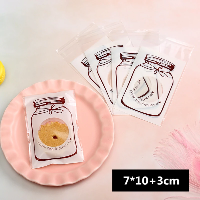7x10cm N0.11 LBSISI Life 100 шт. 7/8*10+ 3 см самоклеющиеся еда шоколад мыло мешки для печенья, конфет пластиковая упаковка ювелирных изделий подарок поли мешок - Цвет: 7x10cm N0.11
