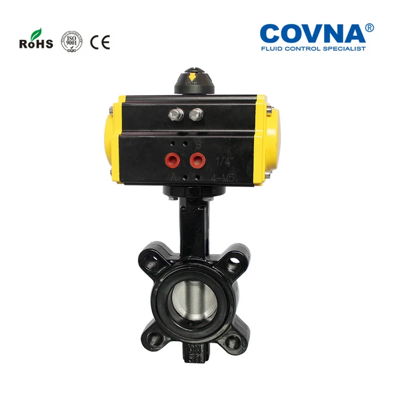 3 дюйма ANSI Луг отливка набора пневматический клапан бабочка двойного действия диск из нержавеющей стали опорная шайба из этилен-пропиленового каучука класса 150 чугунный корпус