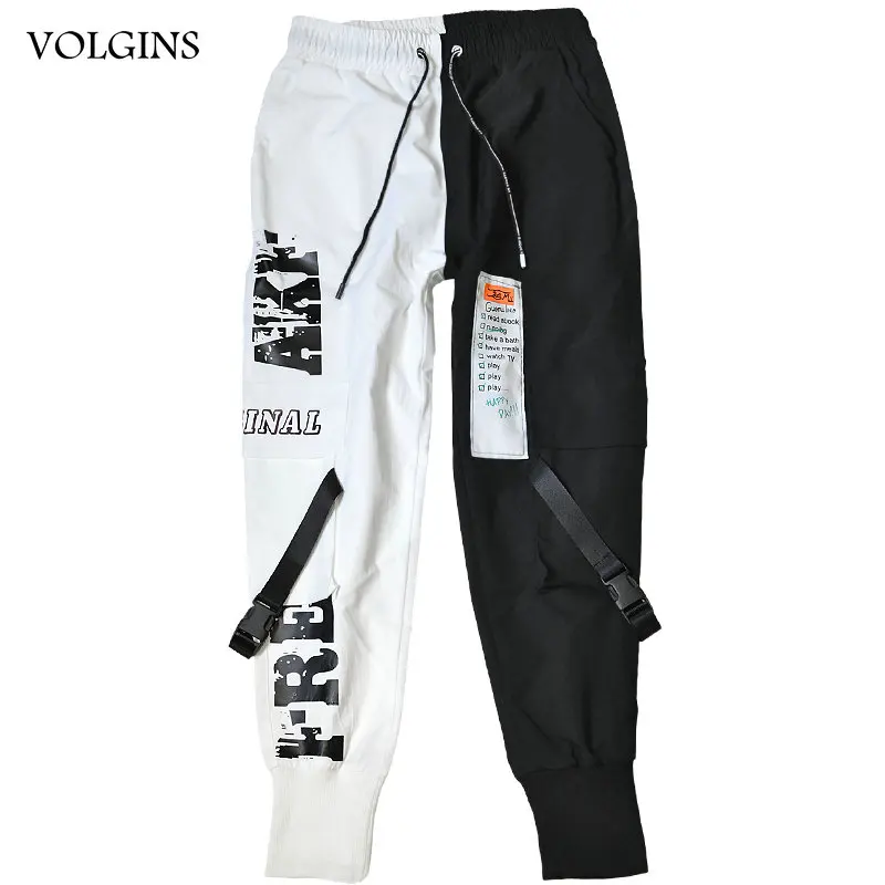 Streetwear Men Ribbons Block Black Pocket Cargo Pants 2020 Harem Joggers Harajuku Sweatpant Hip Hop Trousers Men Dropshipping Streetwear Men Ribbons Block Black Pocket Cargo Pants 2020 Harem Joggers Harajuku Sweatpant Hip Hop Trousers Men Dropshipping