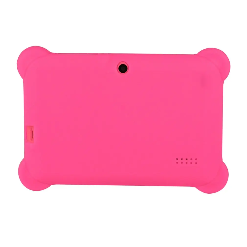 Q88 7 дюймов детский планшет 1G+ 8 Гб A33 4 ядра 0.3MP двойной Камера 1024*600 Android 4,4 планшетный ПК с силиконовой крышкой
