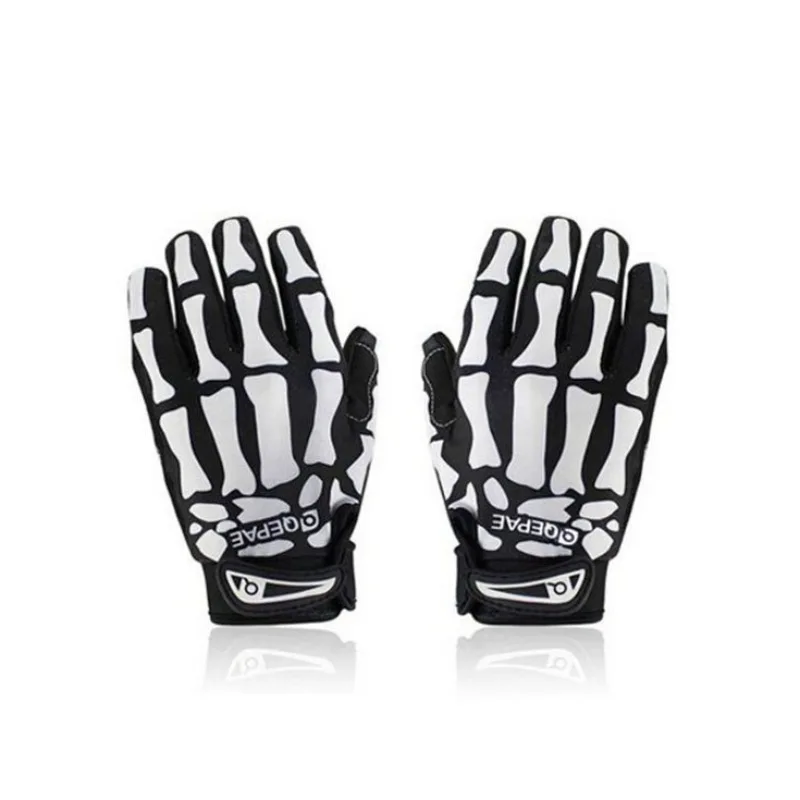 Skull Full Finger Tactical Knuckle Gloves Bicycle Ghost Motorcycle Touch Cycling Men's Winter Road Fishing Fitness Warm Glove 3