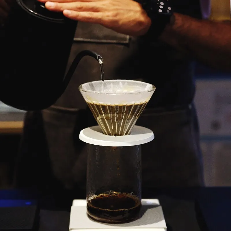 TIMEMORE Glass Crystal Eye coffee dripper pour over Filter coffee maker Conical glass washable coffee filter plastic holder