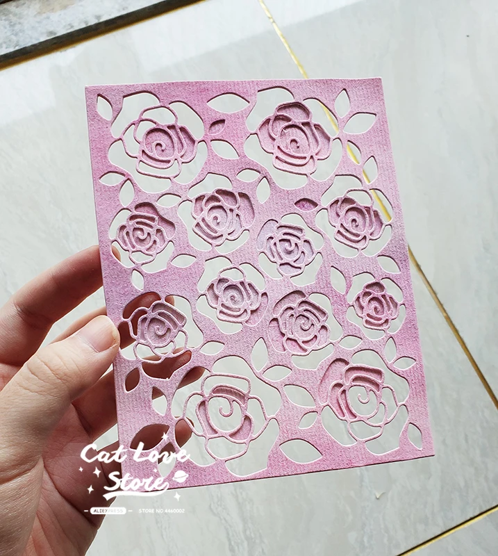 Скрапбукинг-трафарет для высечки и открыток с изображением цветов розы, новые штампы для
