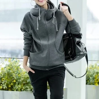 

Women's Sweatshirt Korean Style Loose Pockets Patchwork Harajuku Lazy Winter Warm Velvet Hoodies Pullover Clothes
