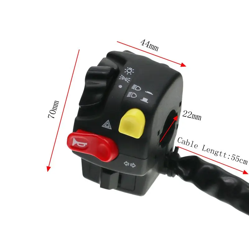 LMoDri 7/" переключатель на руле мотоцикла звуковой сигнал в сборе фара дальнего/ближнего света противотуманная Предупреждение ющая световая кнопка включения переключатели