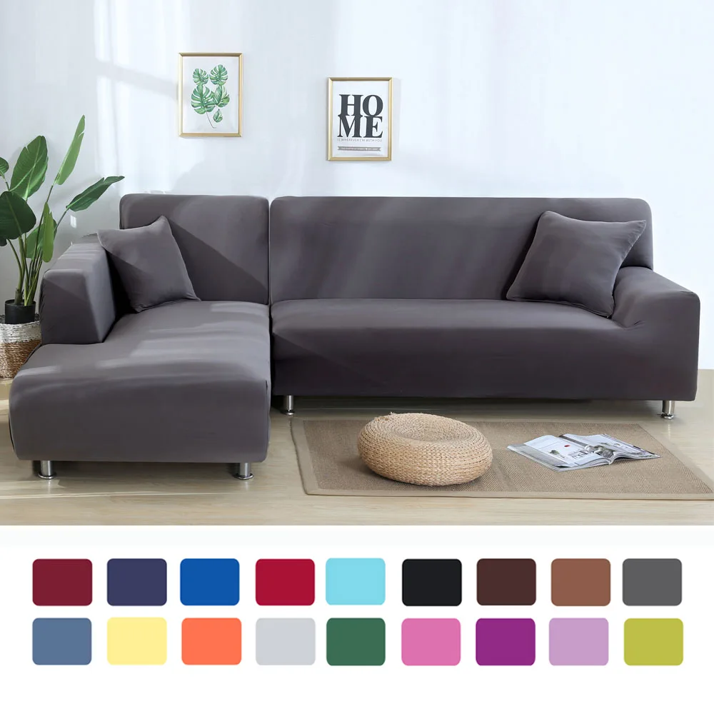 

Solid Elastic Stretch Sofa Cover Four Seasons Universal Slipcover All-inclusive Protective Cover Sofa Covers for Living Room