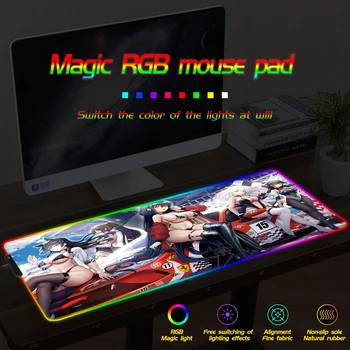 

Racing girl Gamer Computer Computer MousePad Large Control RGB Gaming Mouse Pad USB LED 7-Color Illumination FFFAS DIY