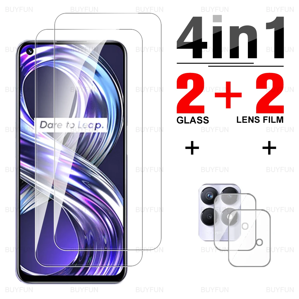 4in1 Screen Protector For Realme 8i 6.6inch Tempered Protective Glass