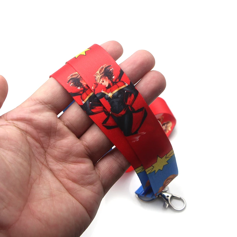 PC183 капитан брелок с героями Marvel Lanyards держатель удостоверения личности ID карта Пропуск Тренажерный зал мобильный телефон USB бейдж держатель ключевой ремень