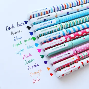 

10Pc Colored Gel Pen Set Cute Dot Unicorn 10 Colors Ink Pens Office School Writing Marking Supplies Kawaii Stationery Supplies