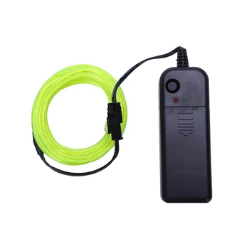 

Neon Glowing Electroluminescent Wire (El Wire) with Battery Pack Controller (Bright Green,3M)