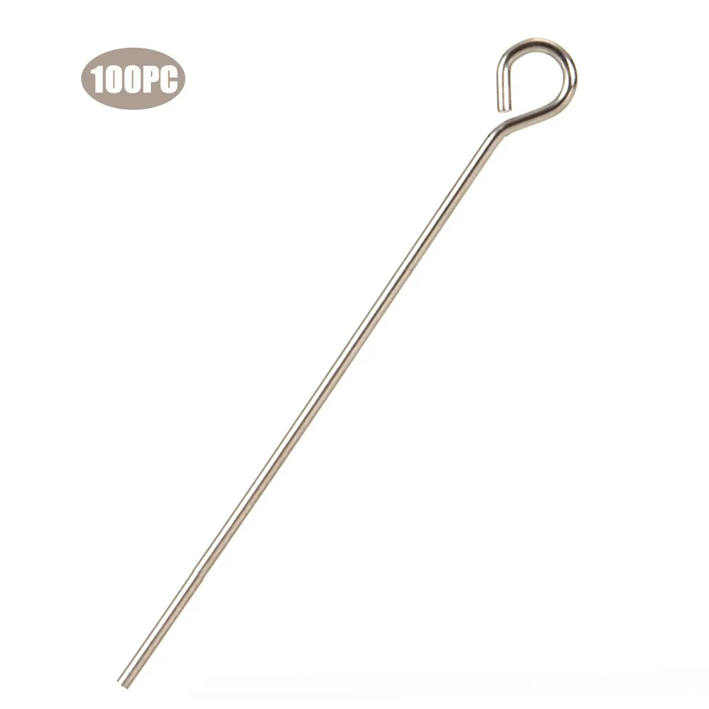 

100PC Quality Metal Fishing Hook Soft Bait Spring Lock Pin Fishing Lure Connector Fixed Fishing Equipment Tackle Accessories
