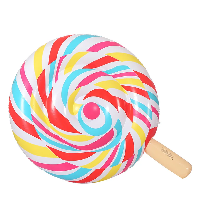 

New Style Online Celebrity Inflatable Lollipop Floating Row Adult Water Riding Candy Floating Bed Rainbow Floating Row Manufactu