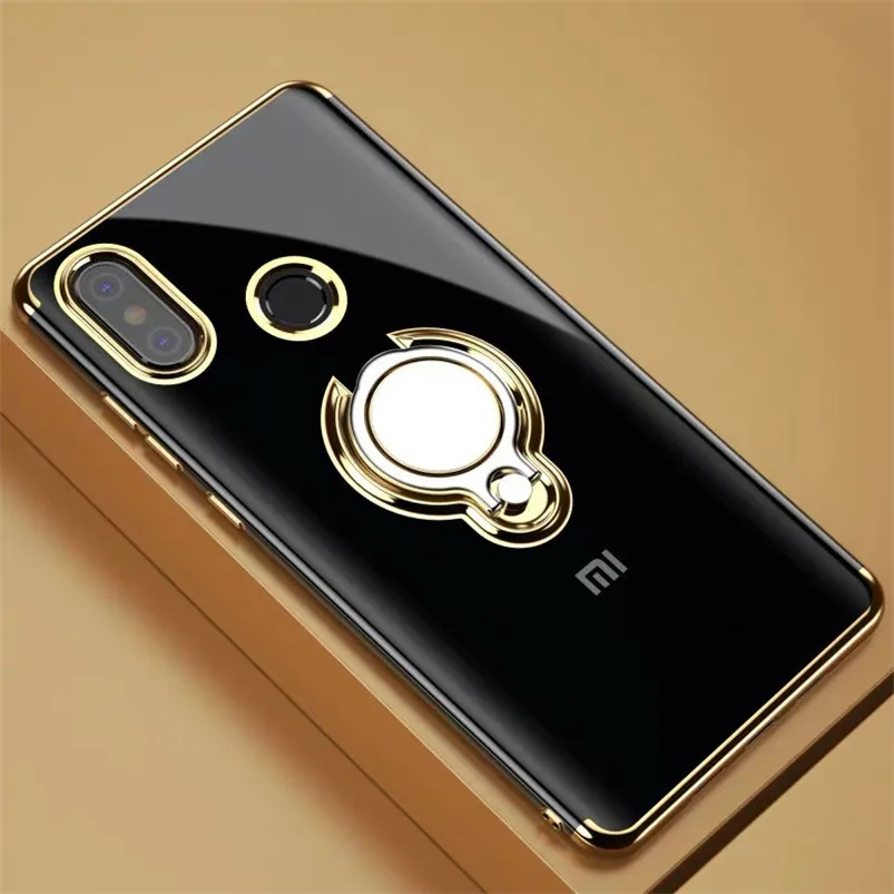 Gold Автомобильный Магнитный чехол-держатель для Xiao mi Red mi K20 Pro mi 9 8 Lite SE Explorer 9T Max 3 прозрачный чехол-кольцо для Xiaomi mi 9 чехол - Цвет: Gold